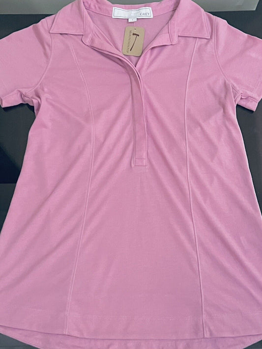 Clover Women's Golf Pink Shirt Polo Sz S