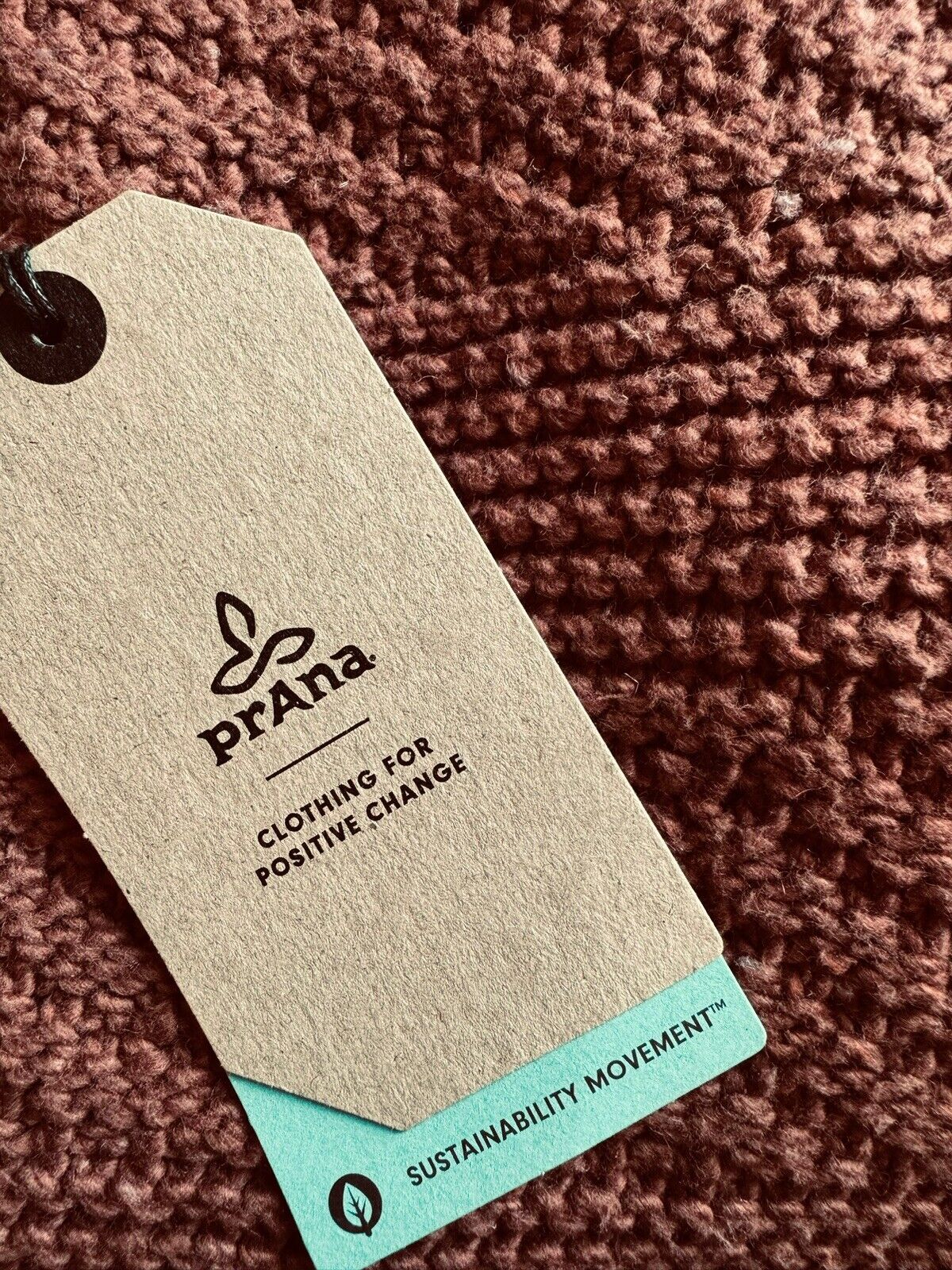 Prana Sweater Dress Organic Cotton Knit Brown Sz L bodycon.  (74)