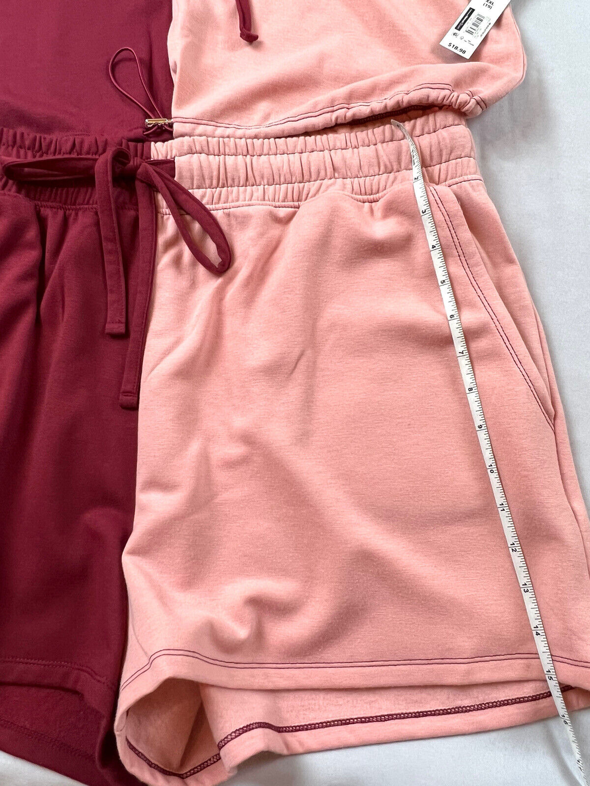 No Boundaries Women’s Marron Pink Hoodie Top,Shorts Sz 2XL 2Pc set