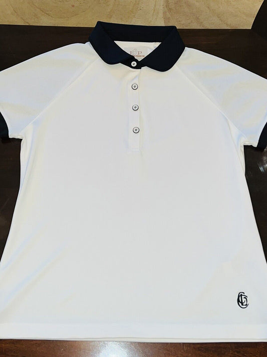 E.P Pro Tour Tech Women’s Golf Polo Shirt White Sz S