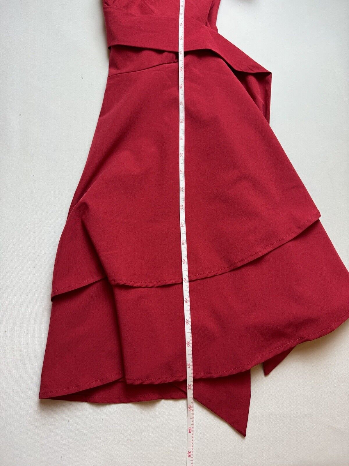 LYANER Women's Red Dress/Shorts Tie Waist Sz M. (77)