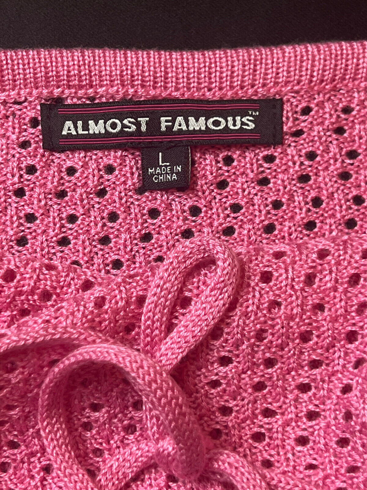 Almost Famous Women's 2 Piece Set Pink Top Sz L /Bottom Sz XL (7)