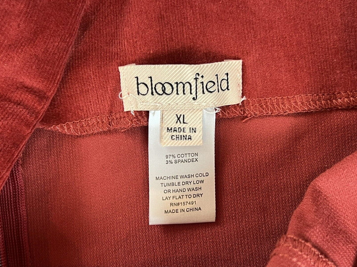 Bloomfield Women’s Flannel Dress Red Marron Sz XL