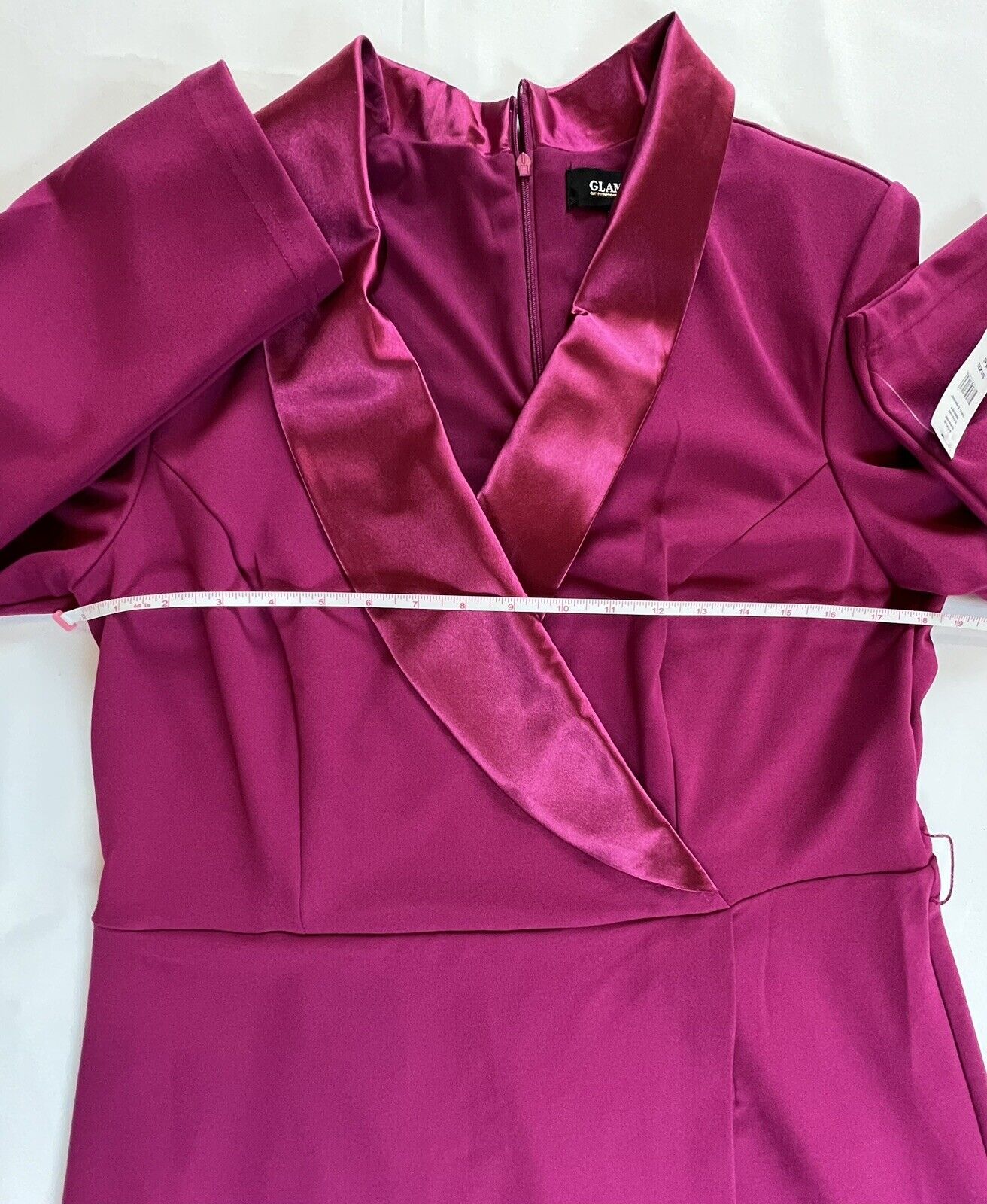 Glamour Long Sleeve Woman's Size 16 Fuchsia Purple Coat Dress