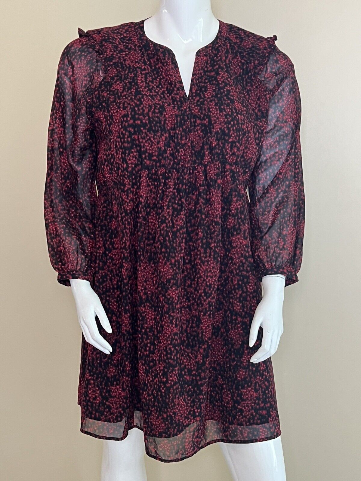 Beach Lunch Lounge Women’s  Dress Size XL Black Red Spotted (3)