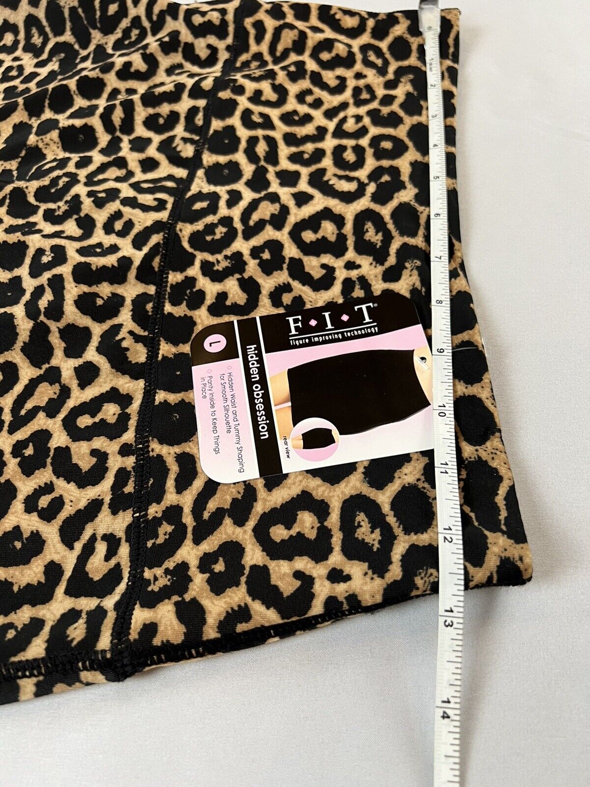 F.I.T. Womens Shape Wear Leopard Size L Tummy Shaper