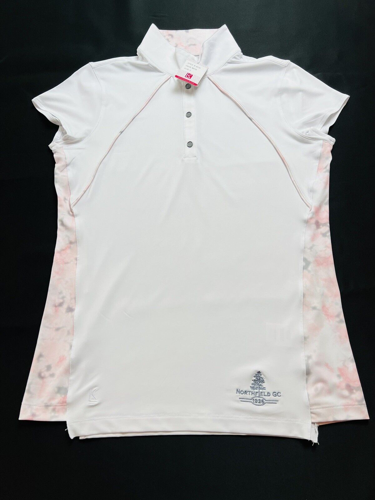 Kate Lord Golf White Polo Shirt Short Slv Size L