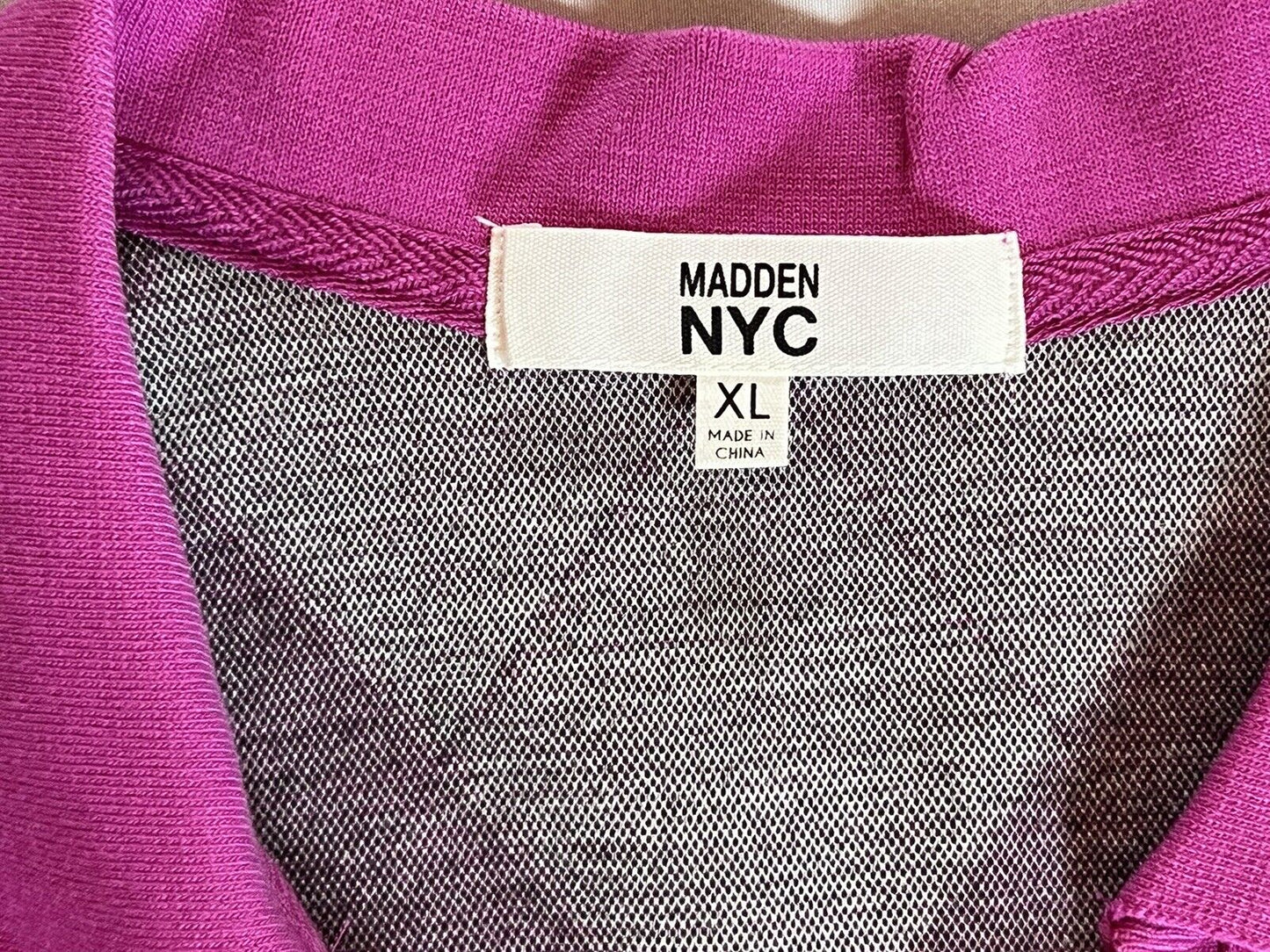 Madden NYC Women's Sleeveless Pink/Gray Polo Mini Dress XL