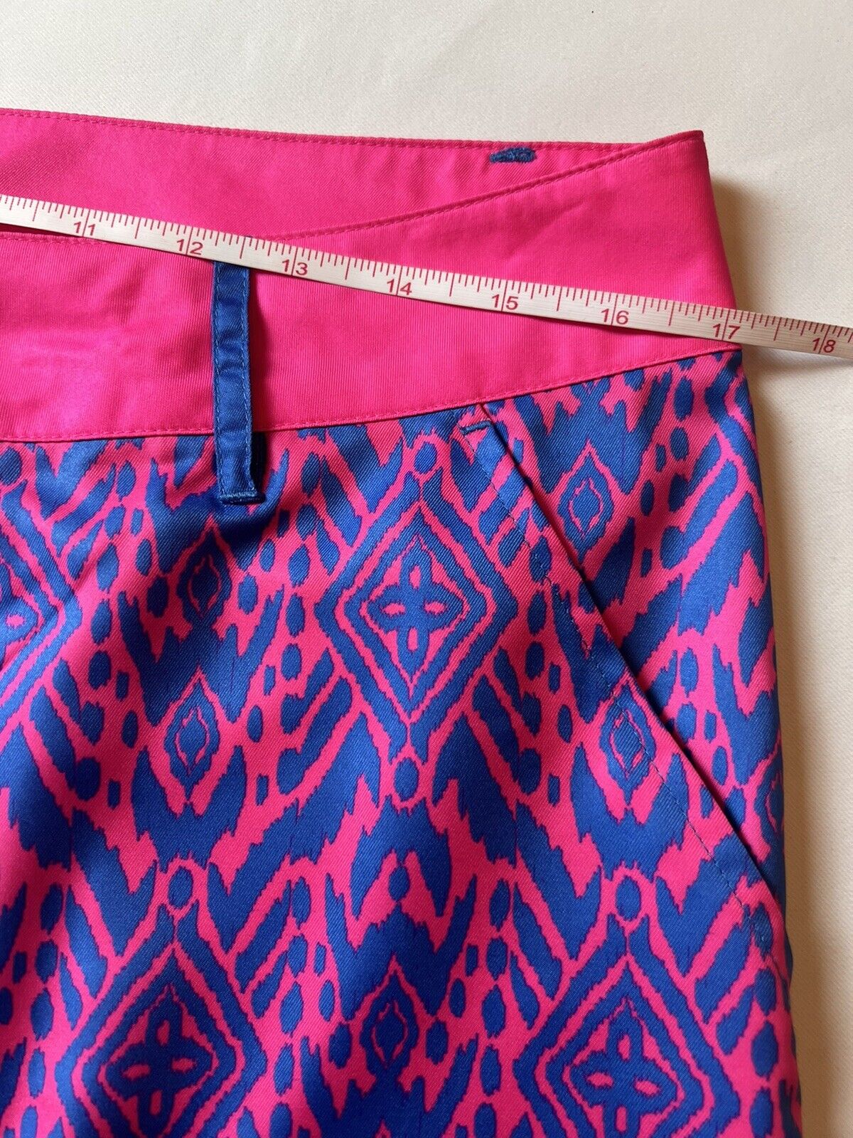 Birdies And Bows Women’s Multicolor Pink Blue Golf Shorts Size 8   —(18)