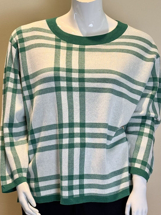 Lands' End ~ Fine Gauge Women's Plus Size 1X Crewneck Sweater   (56)