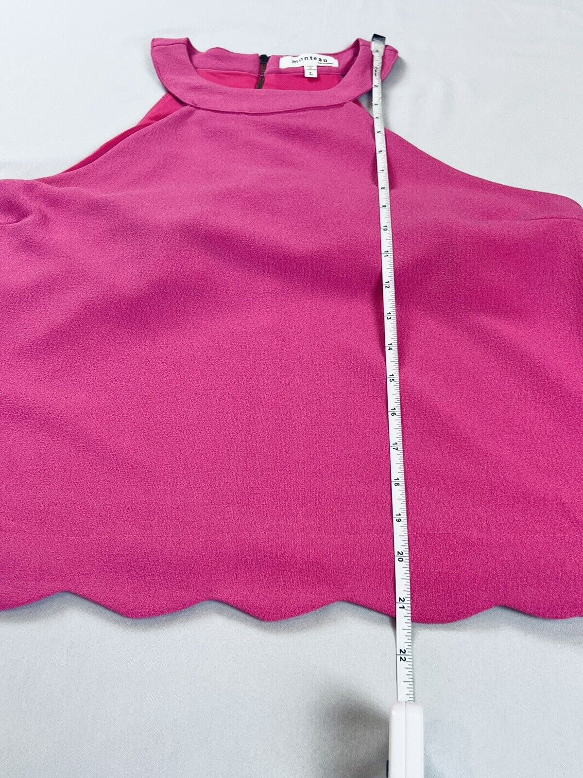 Montoeu Top Blouse Size L Pink Fuchsia