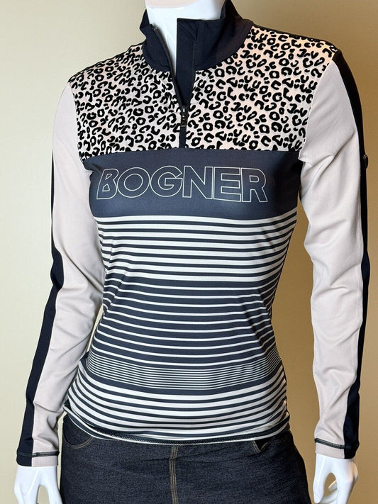 Bogner Women’s Sweatshirt Black Brown Sz XS. (62)