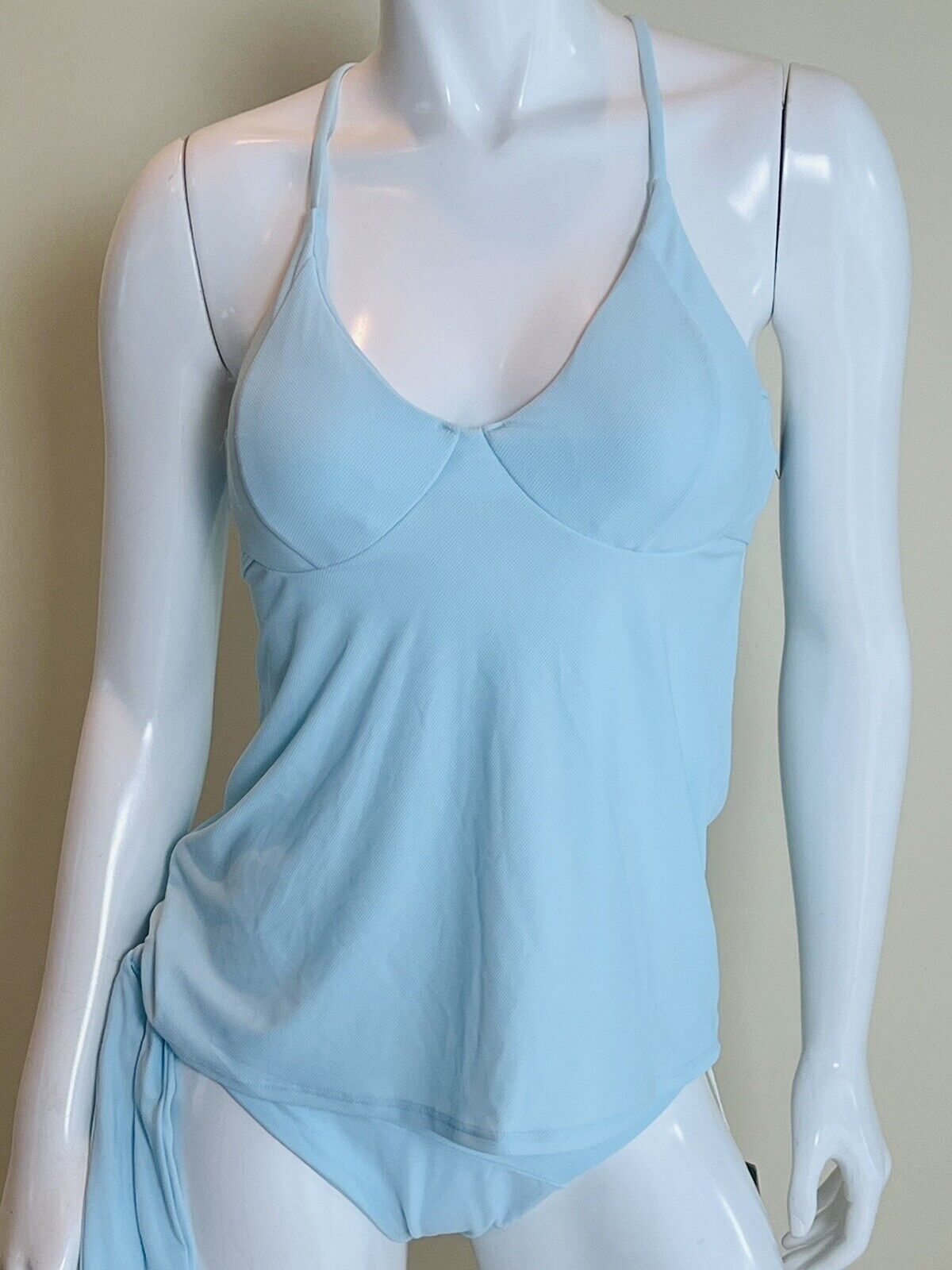 Swim Systems Womens 2 Pc Bathing suit Blue Bikini Sz L swimwear