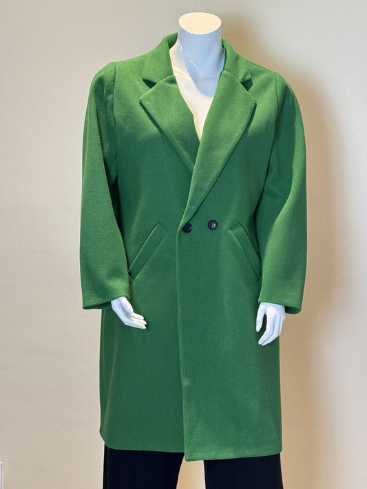 Tanming Women’s Pea Coat Jacket Green Sz 2XL