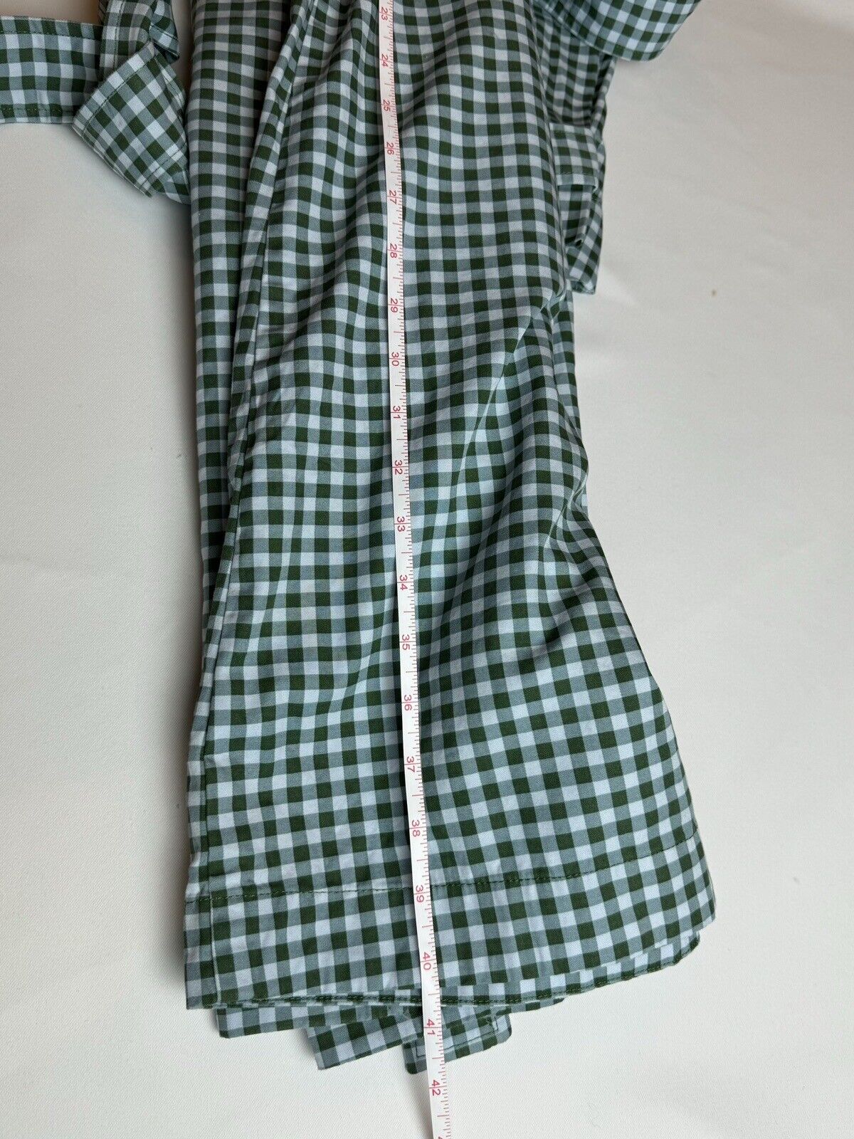 FREE ASSEMBLY Women's Plaid Green/white Trench Coat Size XL - (67)