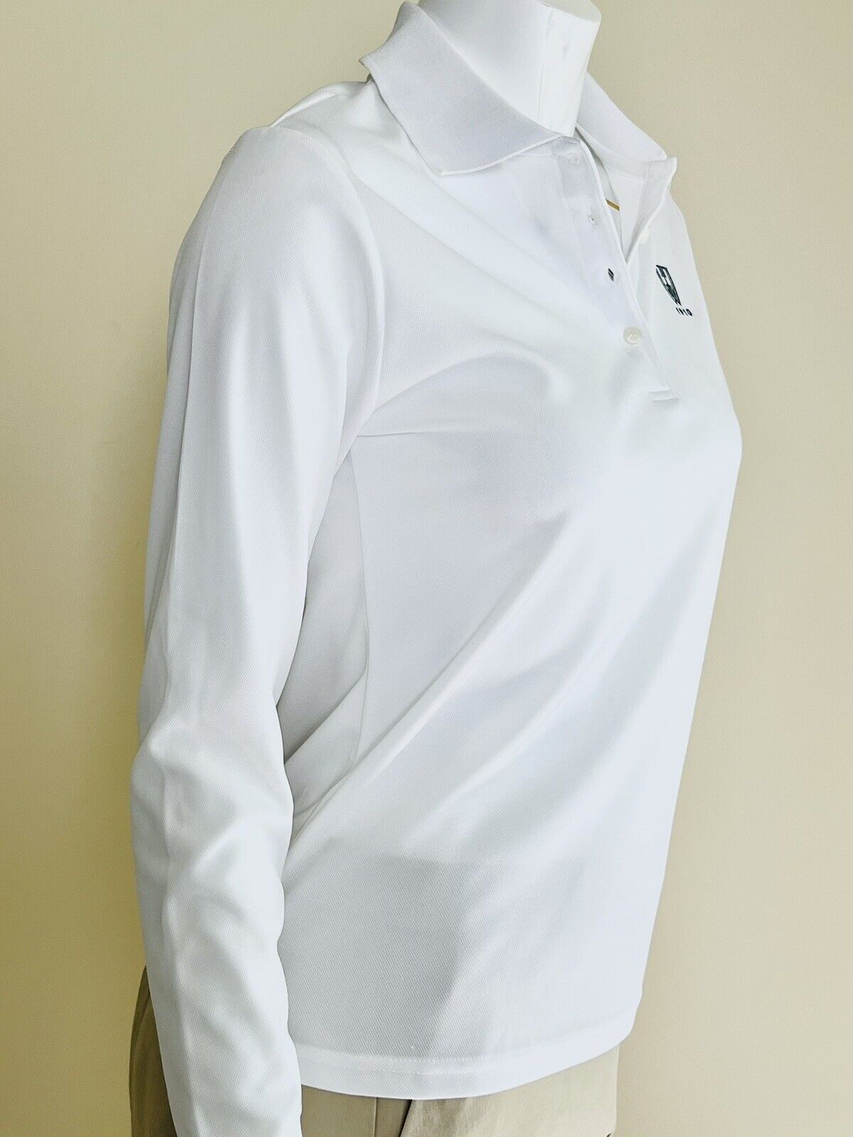 Core Women’s UV Protect White Long Sleeve Polo Shirt Sz XS  (49)