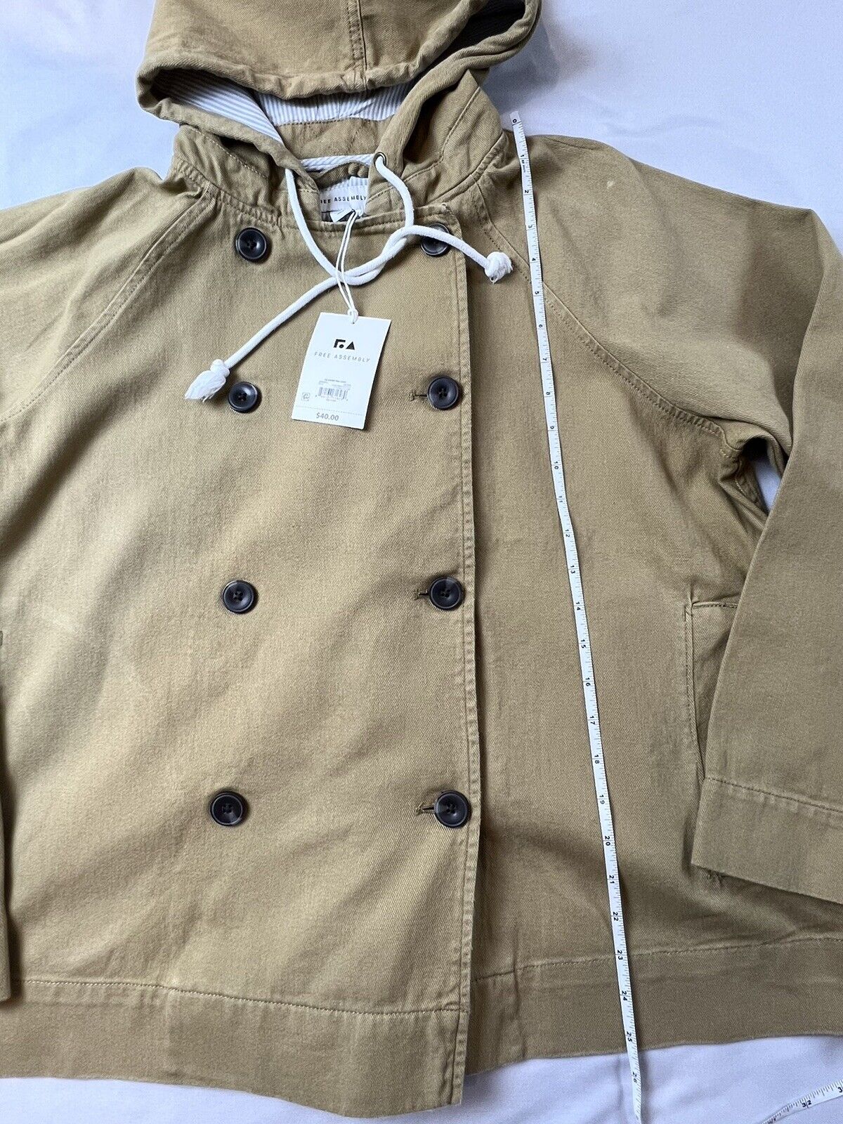 Free Assembly Women's Jacket Button Front Tan Size L