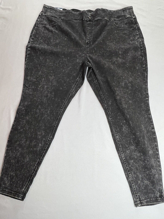 Terra & Sky Women's Plus Stretch Jeans Legging Pants Sz 3X Black