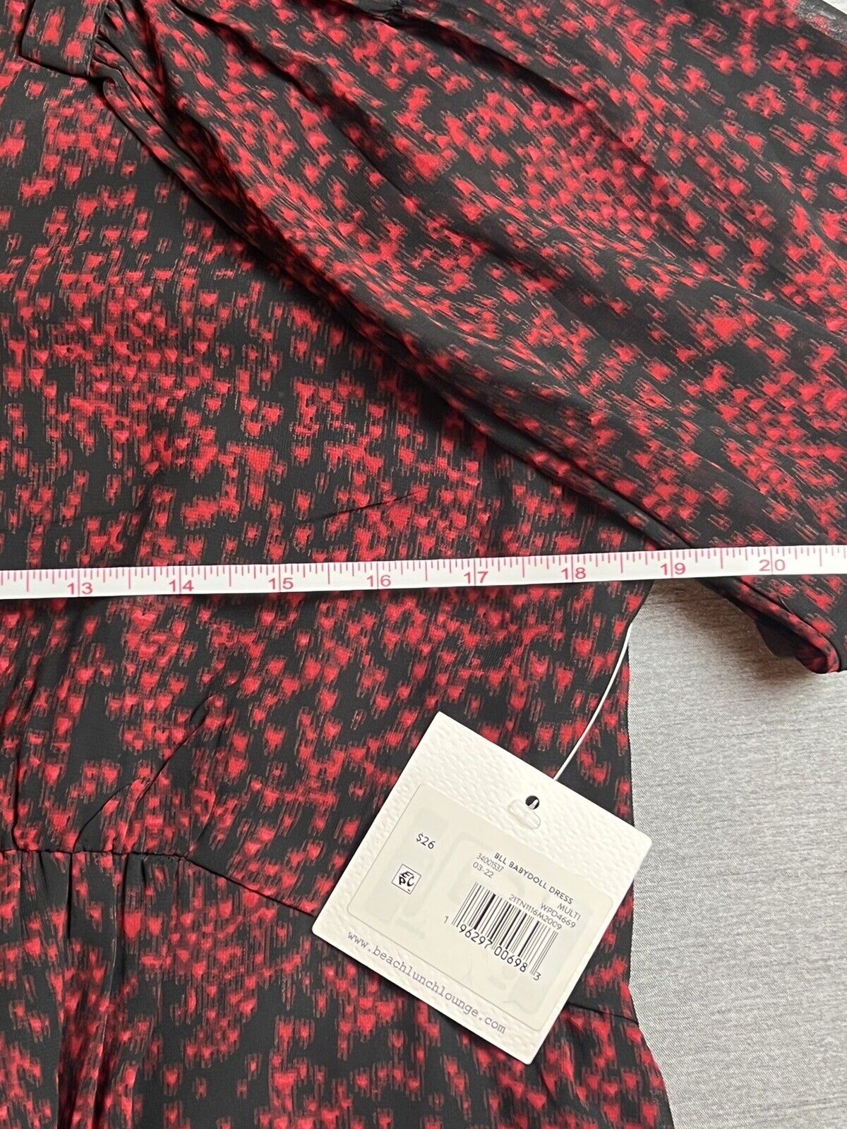 Beach Lunch Lounge Women’s Dress Size M Black Red Spotted (3)