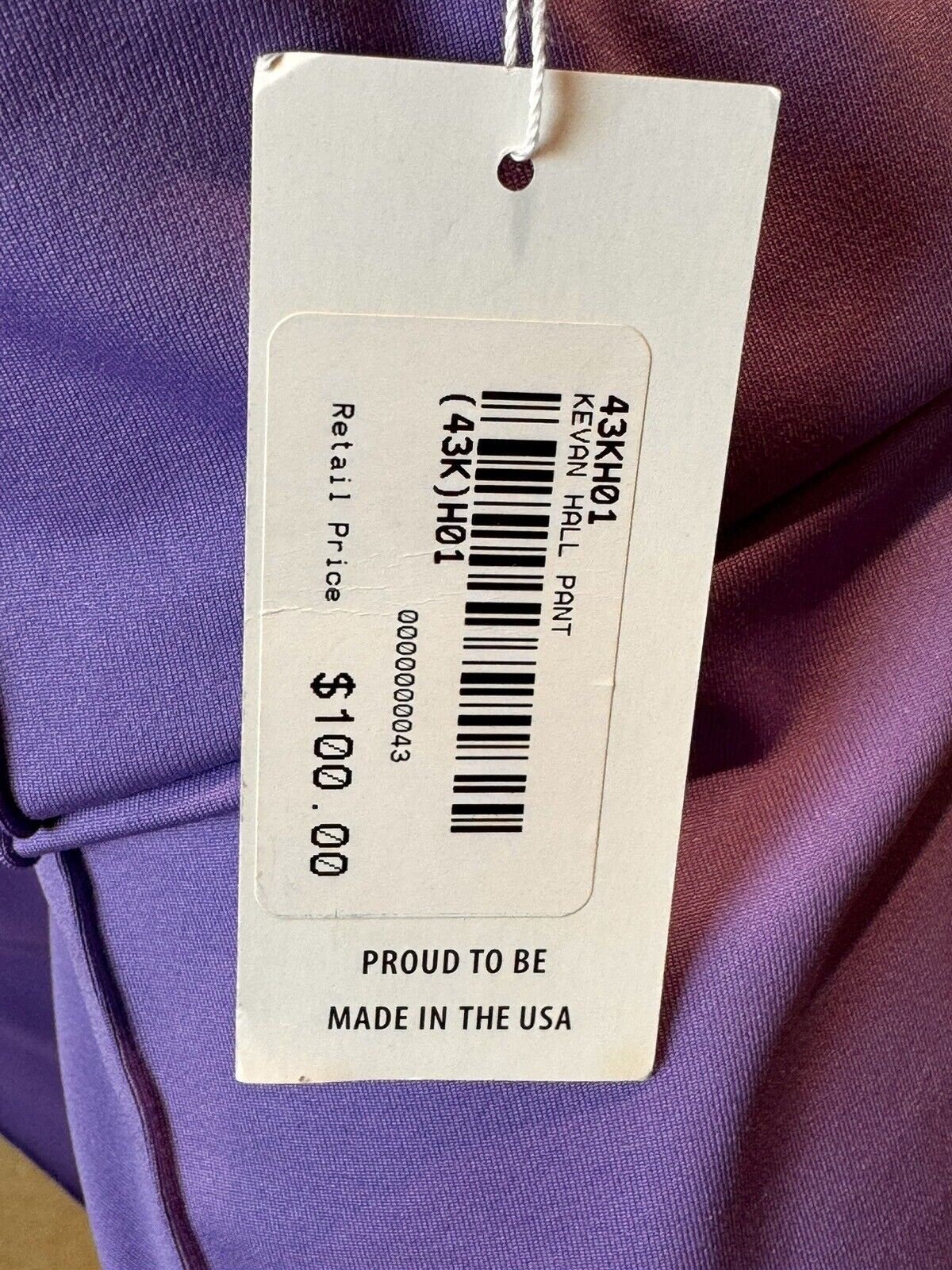 Kevan Hall Beth Depass Purple Zip Golf Pants size 8