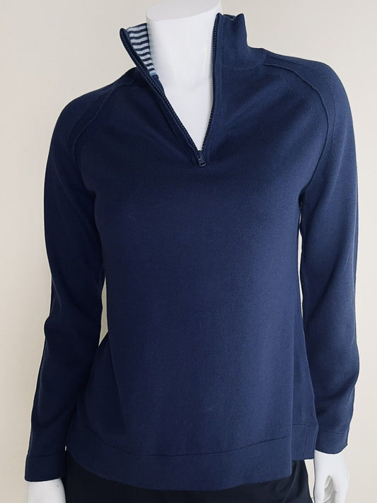 Caroline Grace Women’s Navy Pullover Golf Sweater Sz M