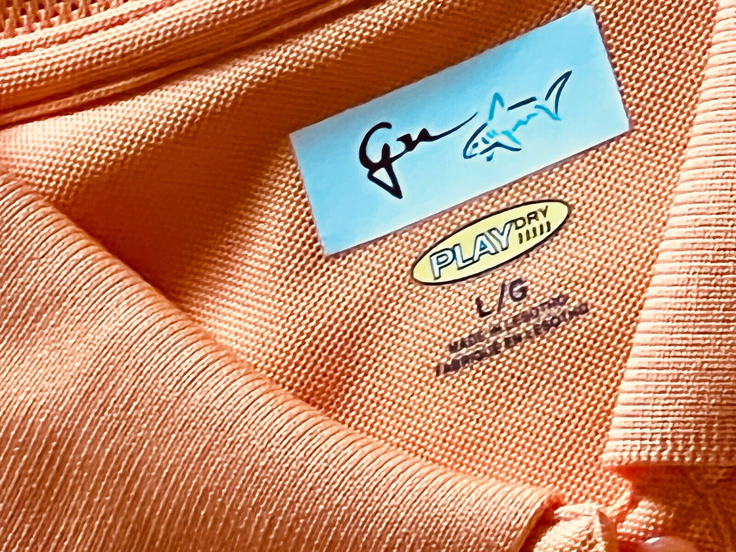 Greg Norman Women's Golf Polo Shirt Orange Sz L