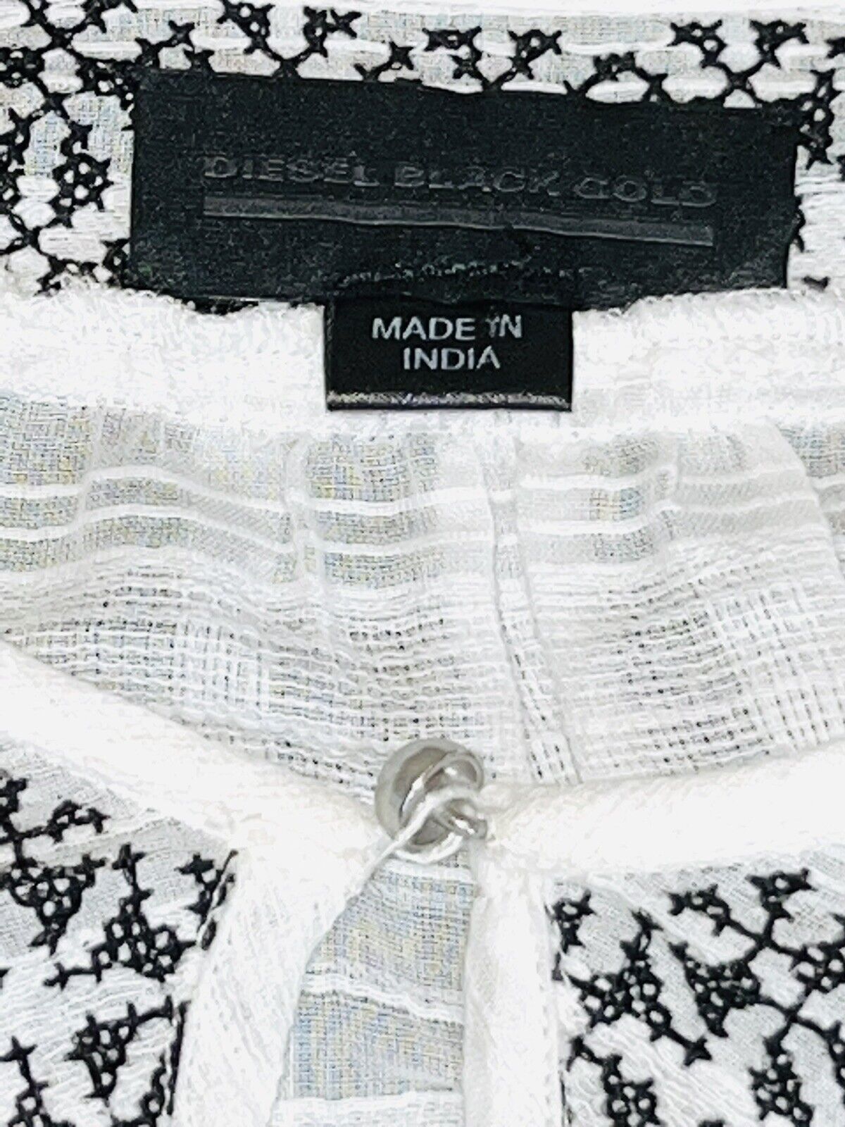 Diesel Black Gold Women’s Blouse Long Sleeves White Size L Retail $350 Top