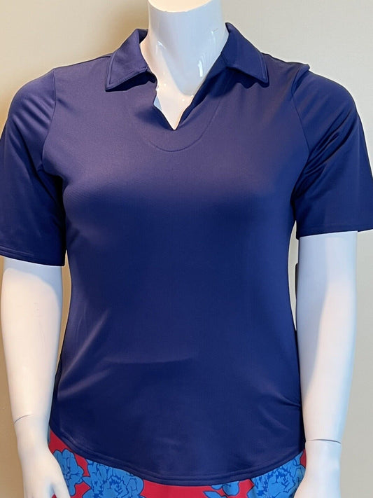 JOFIT Women's Golf Polo Shirt/Top Size L Navy Blue