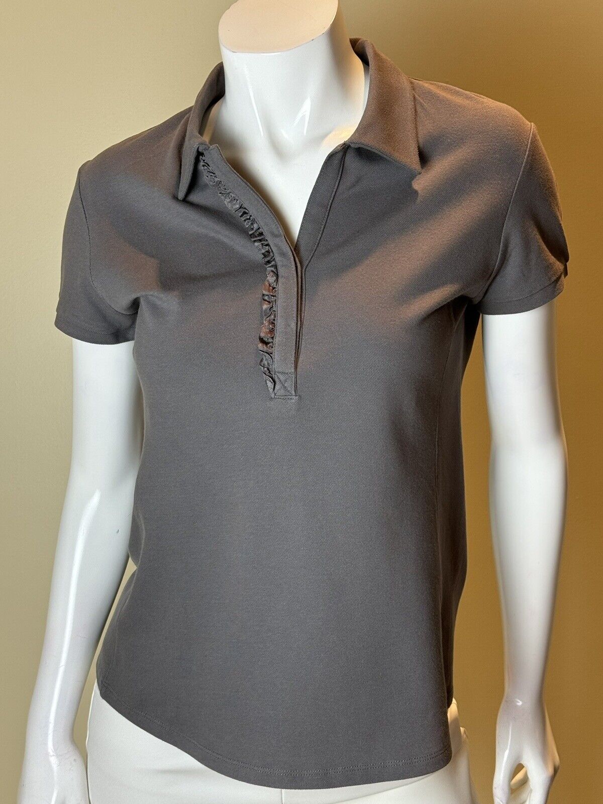 Golftini Zip Polo Golf Shirt Dark Gray Women’s Sz L