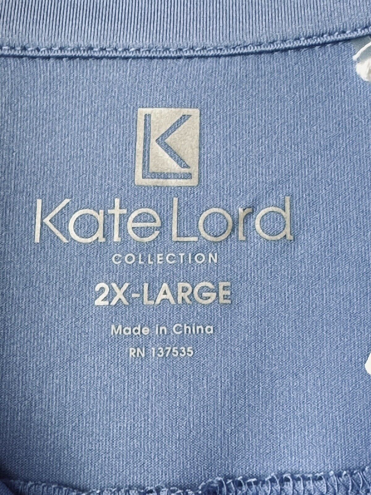 Kate Lord Women’s Size 2XL Short Sleeve Polo Golf Shirt Blue.      (53)