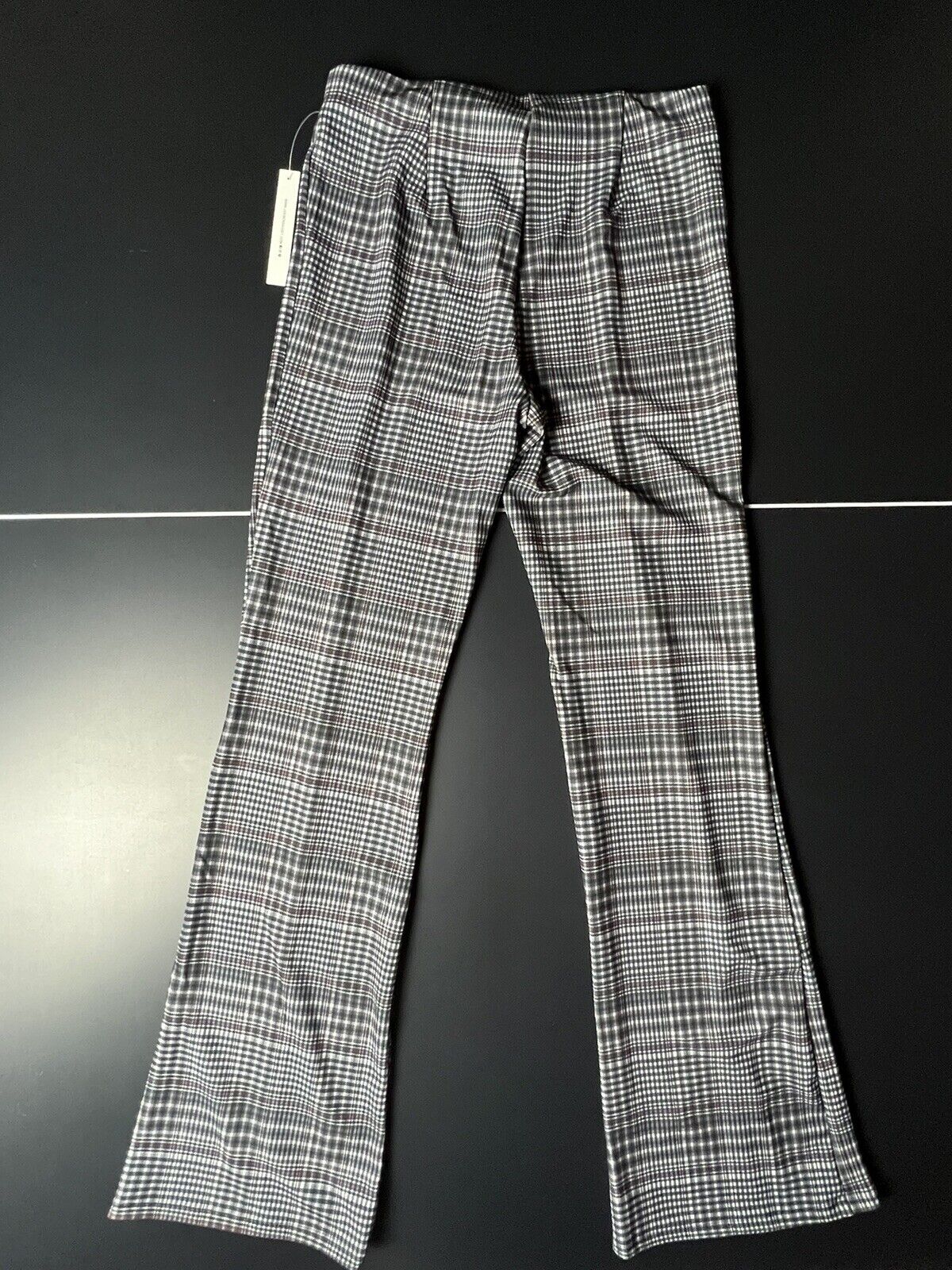 Joe B Women's Plaid Pants Sz L Multicolor Elastic Waist Split Hem