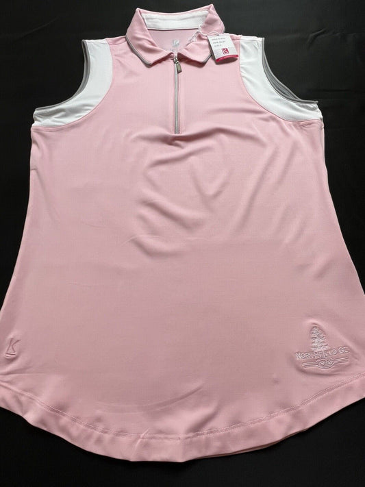 Kate Lord Golf Pink Polo Shirt Sleeveless Size S