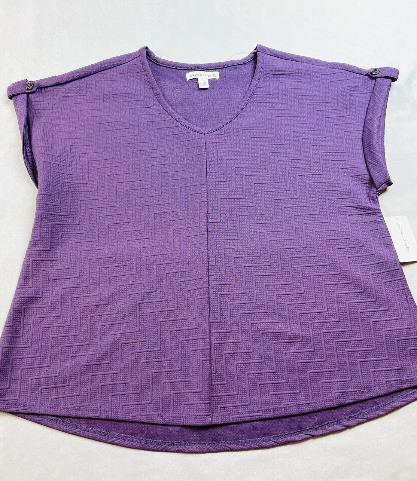 New York Laundry Women’s Blouse Sz 1XL Knit top Purple