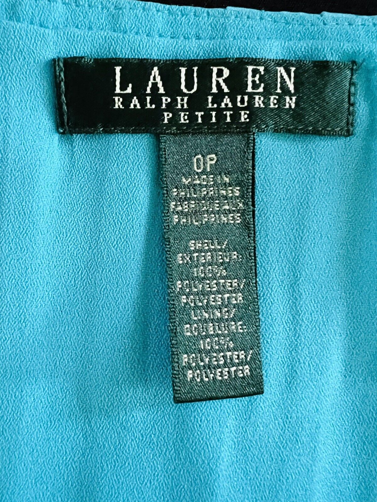 Lauren Ralph Lauren Shirt Women’s Sz 0P Petite Blue W/ Pockets $130 MSRP