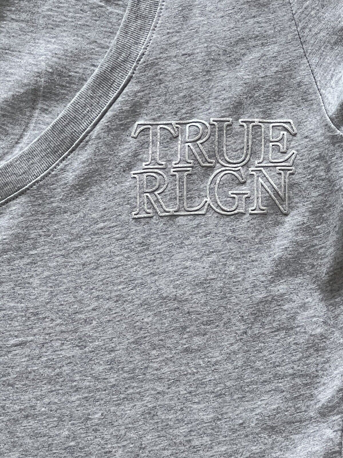 True Religion Women's S T-Shirt Gray Sz M