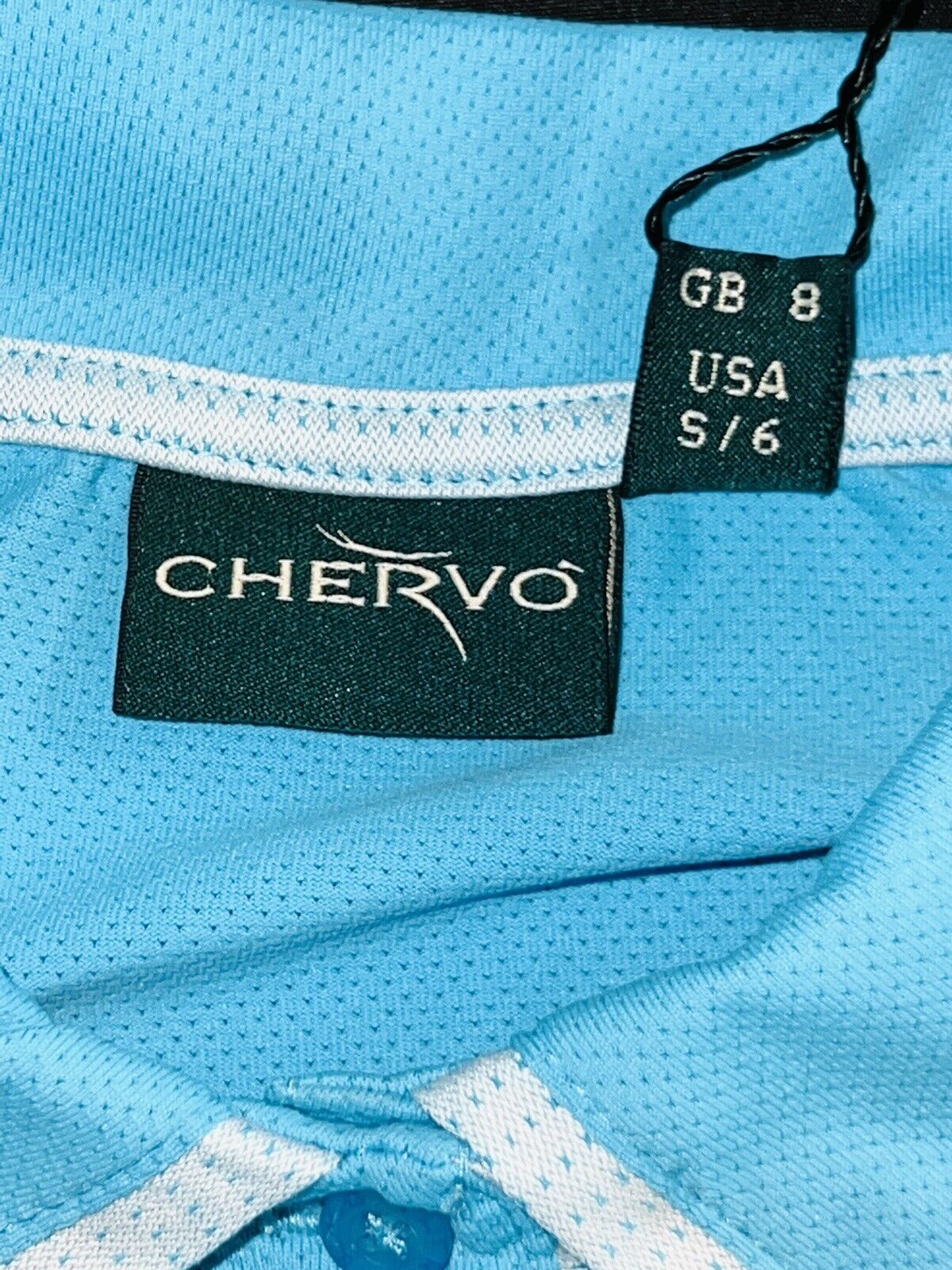 CHERVO Women’s Polo Shirt Tennis Golf Blue SZ S