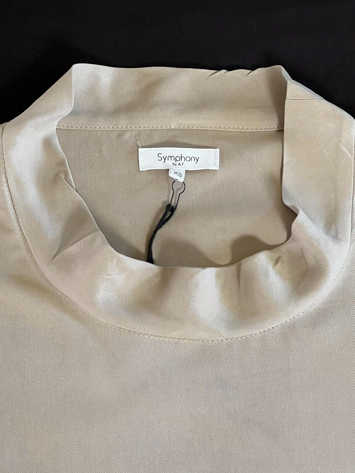 Symphony by A.F. Women’s Blouse Light Brown Sz XS