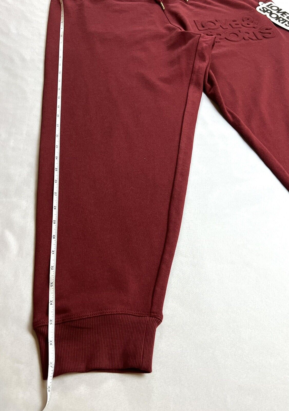 LOVE & SPORTS Women's Sweatpants Jogger Sz 2XL Marron Red