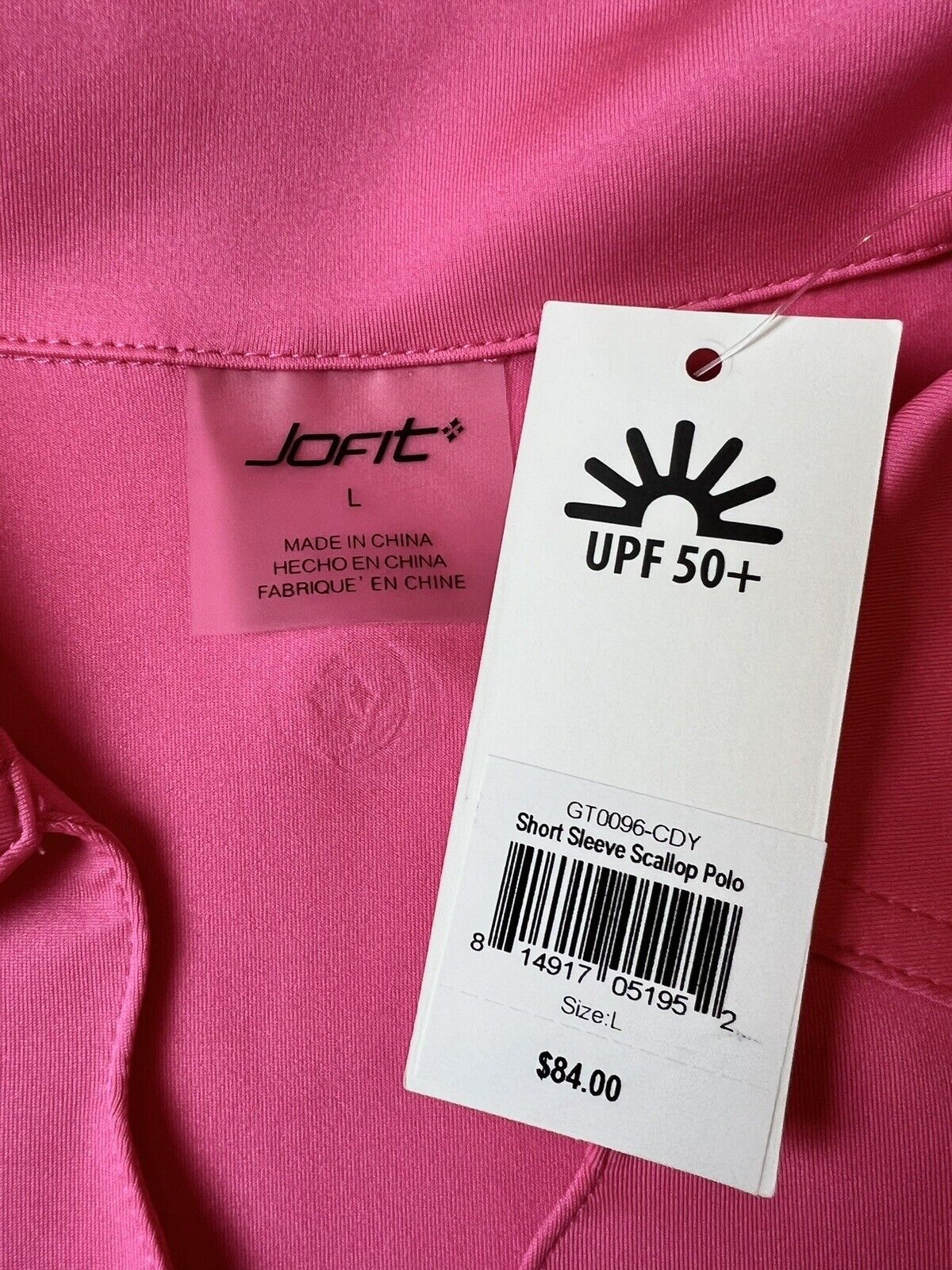 JOFIT Women's Golf Polo Shirt/Top Size L Pink (48)