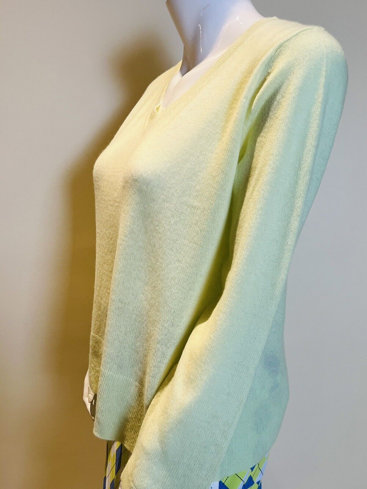 Claudia Nichole Women's Lime Green 100% Cashmere Sweater Sz XL $125 Retail (10)