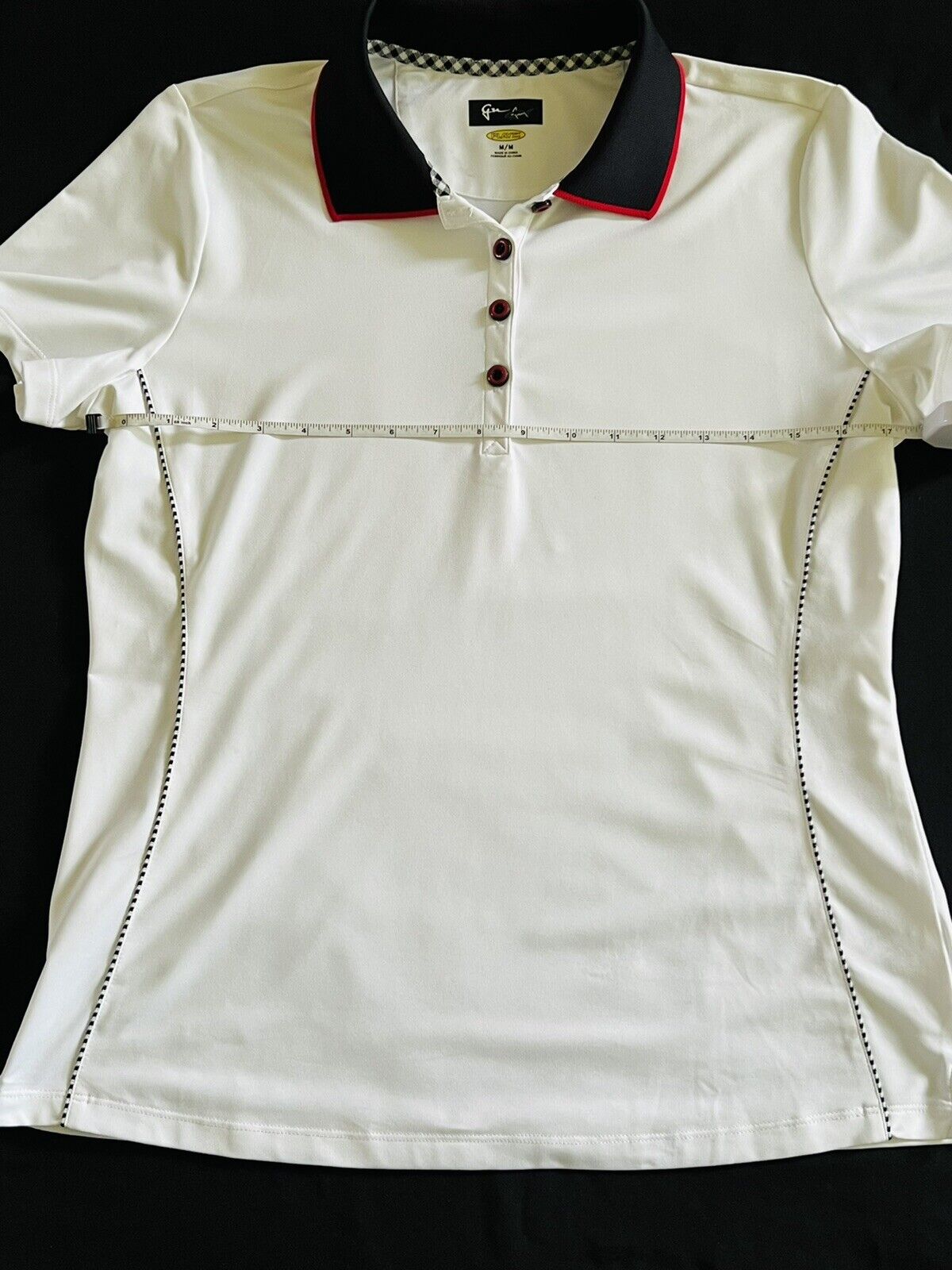 Greg Norman Women's Golf Polo Shirt White Top Sz M