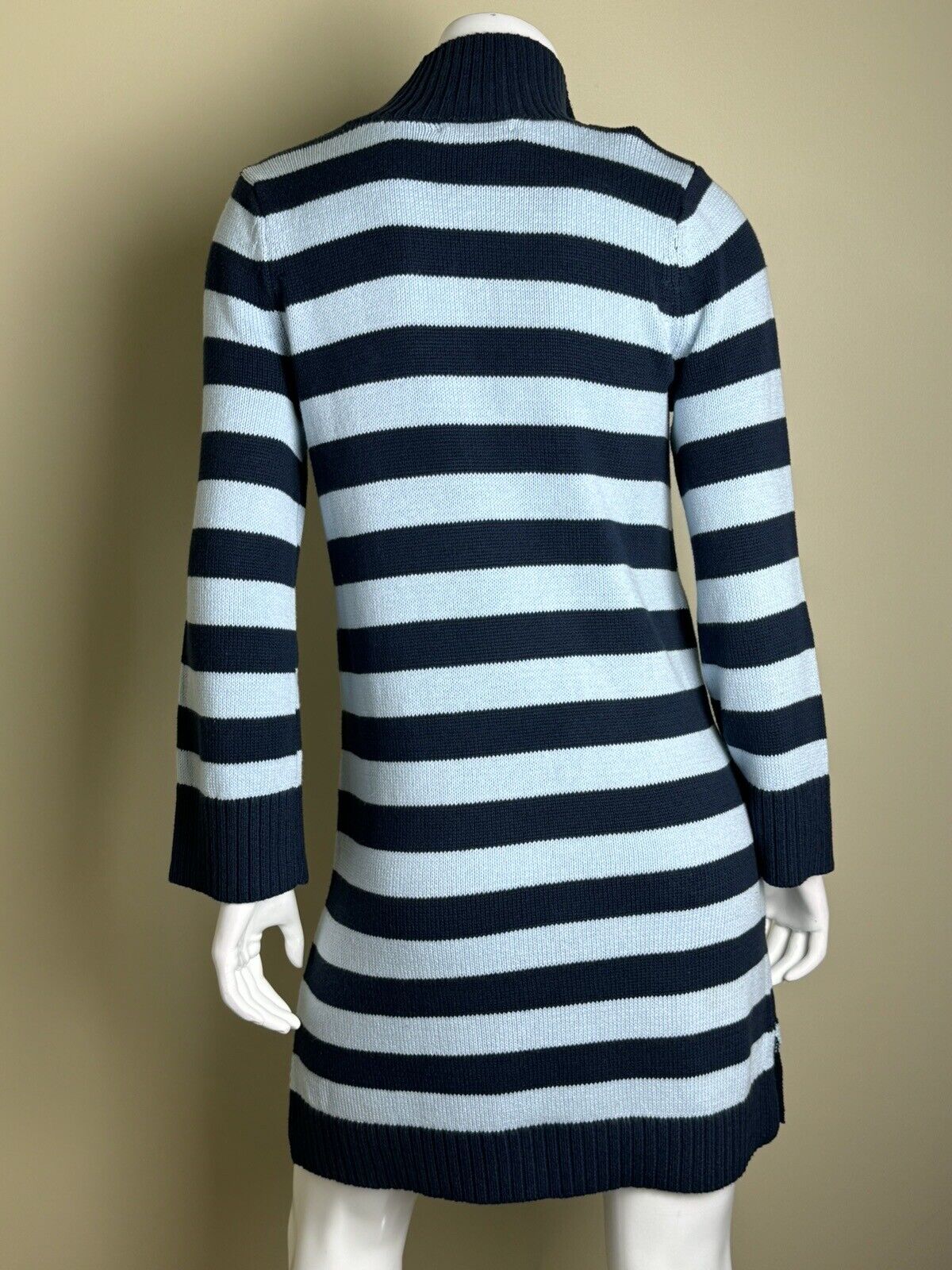 Free Assembly Women’s Knit Blue Dress Long Sleeve Sz M.    (61)