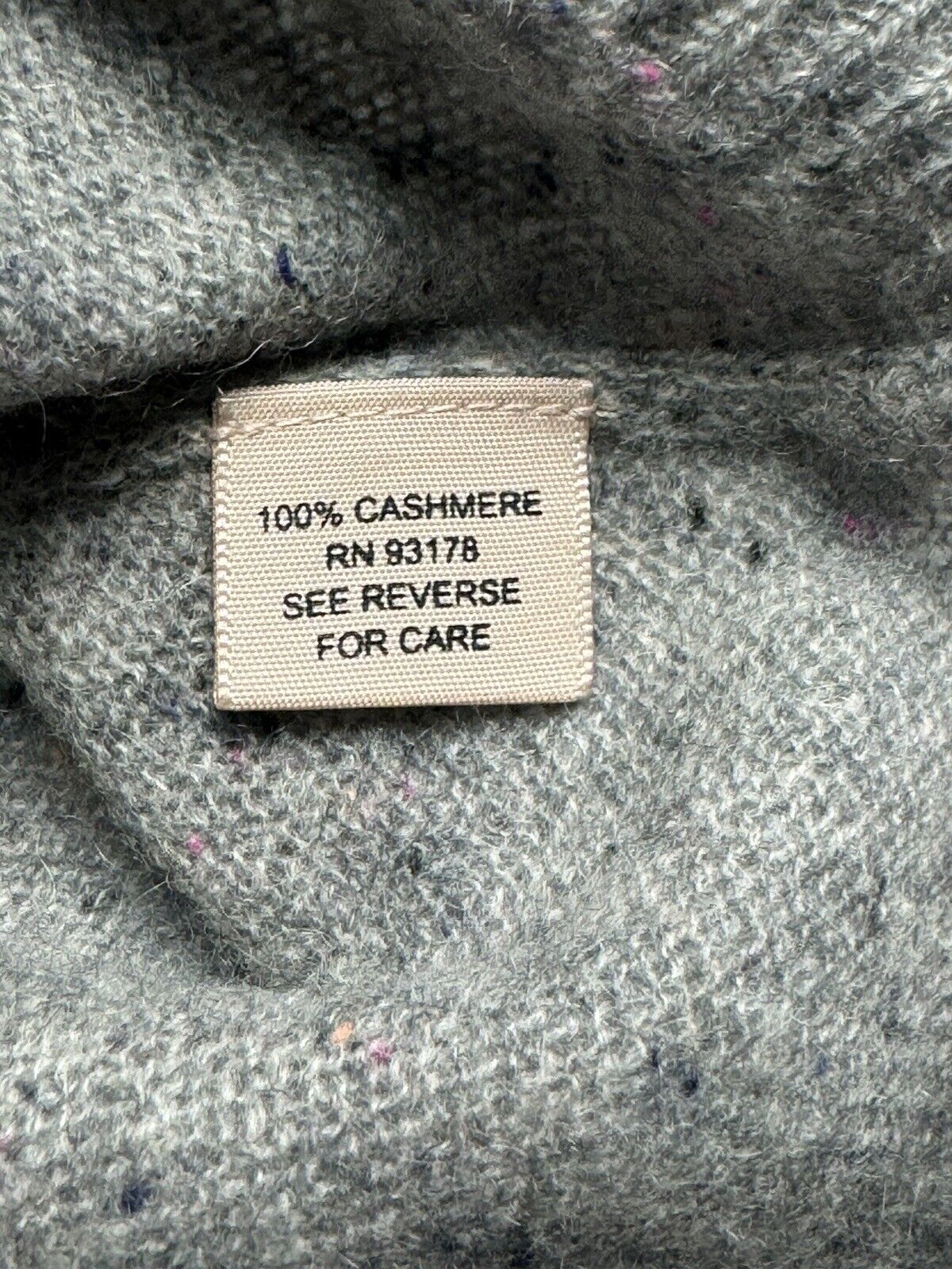 Philosophy 100% Cashmere Sweater Size M Women’s Dot Gray Heather (67)