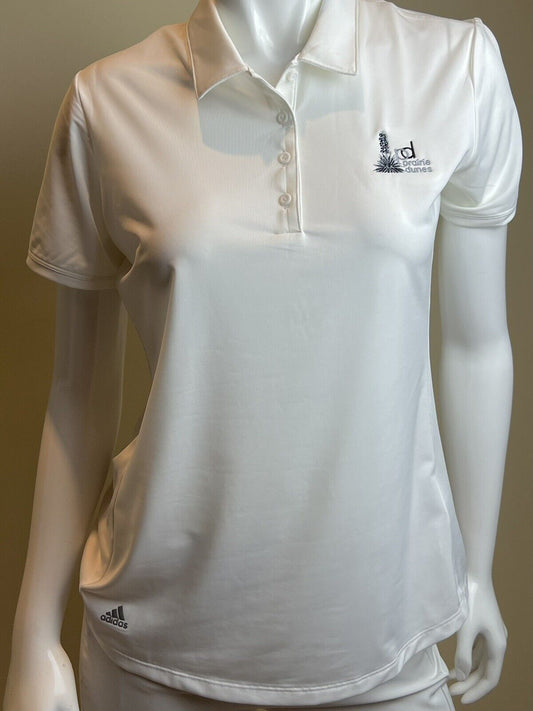 Adidas Women’s Polo Shirt SZ M White Climacool  Short Sleeve Golf