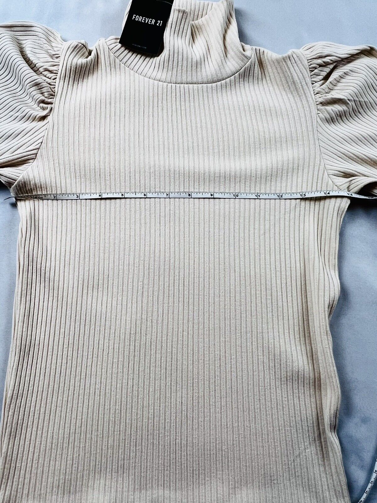 Forever 21 Women’s Sweater long sleeve top Sz M Beige Blouse