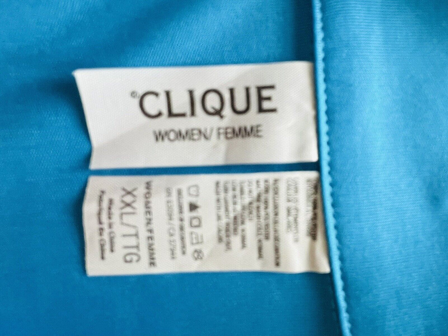 Clique Women's Top Long Sleeve Golf Shirt Blue Sz 2XL