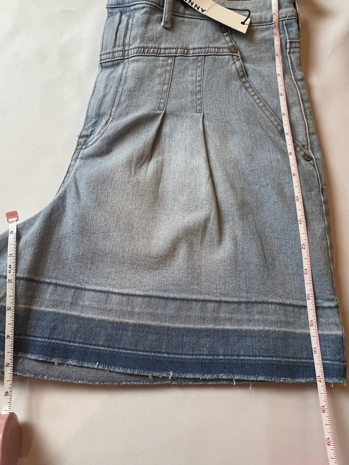 ANNE KLEIN JEANS Womens Blue Drawstring High Waist Shorts Sz 14 (1)