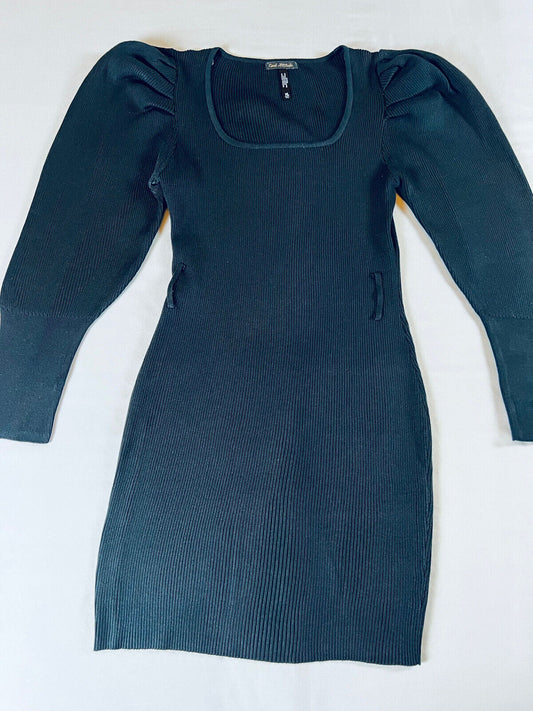 Cool Attitude Women's Black Bodycon Knit Dress Sz XL