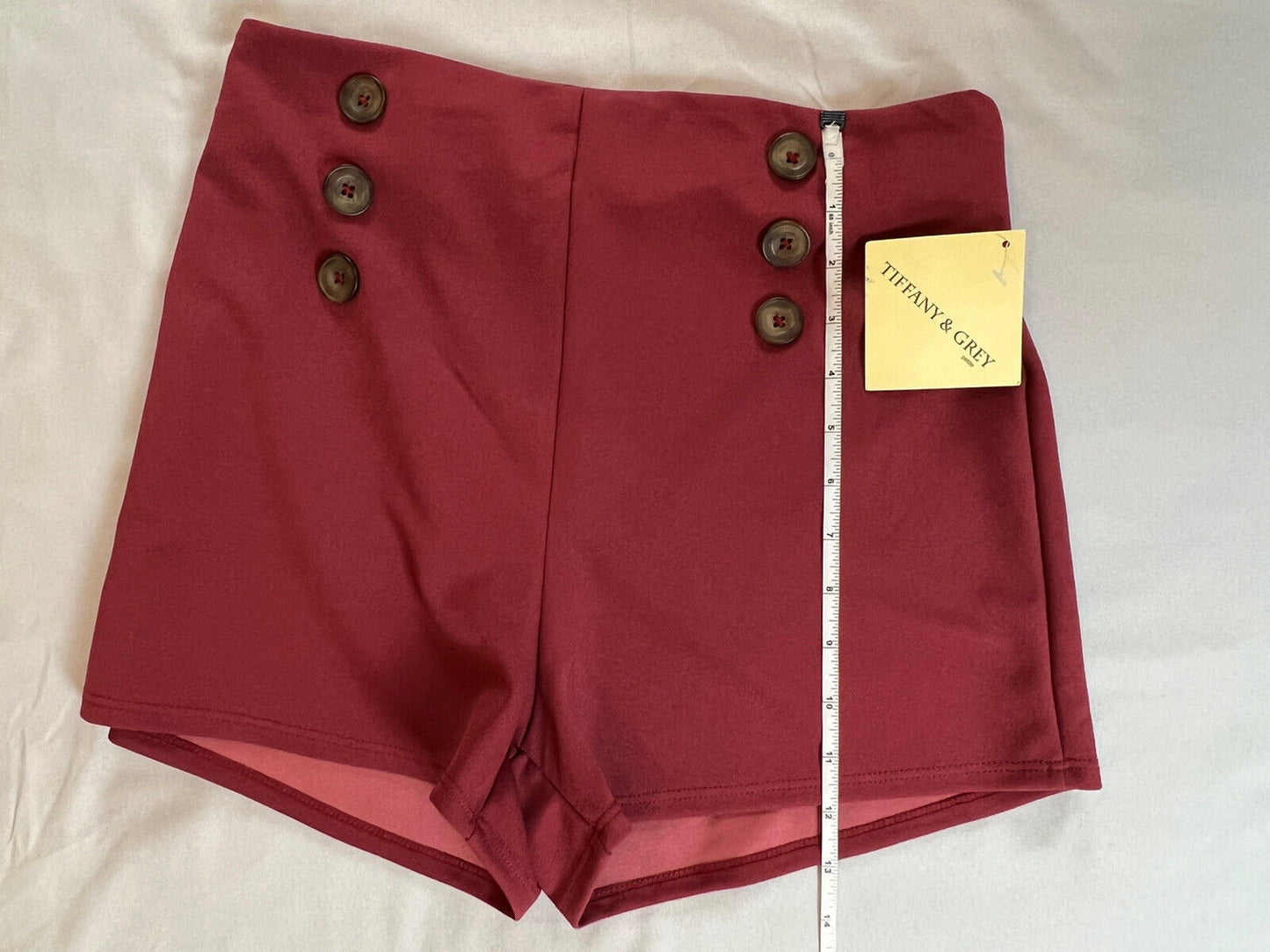 Tiffany & Grey Petite Marron Sailor Shorts Sz M