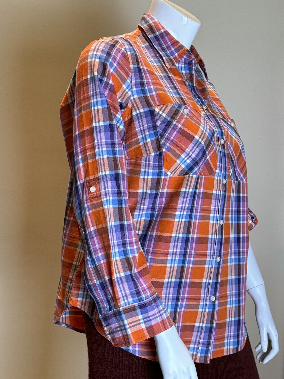 Lauren Ralph Lauren Women’s Flannel Long Sleeves Shirt Size 1X